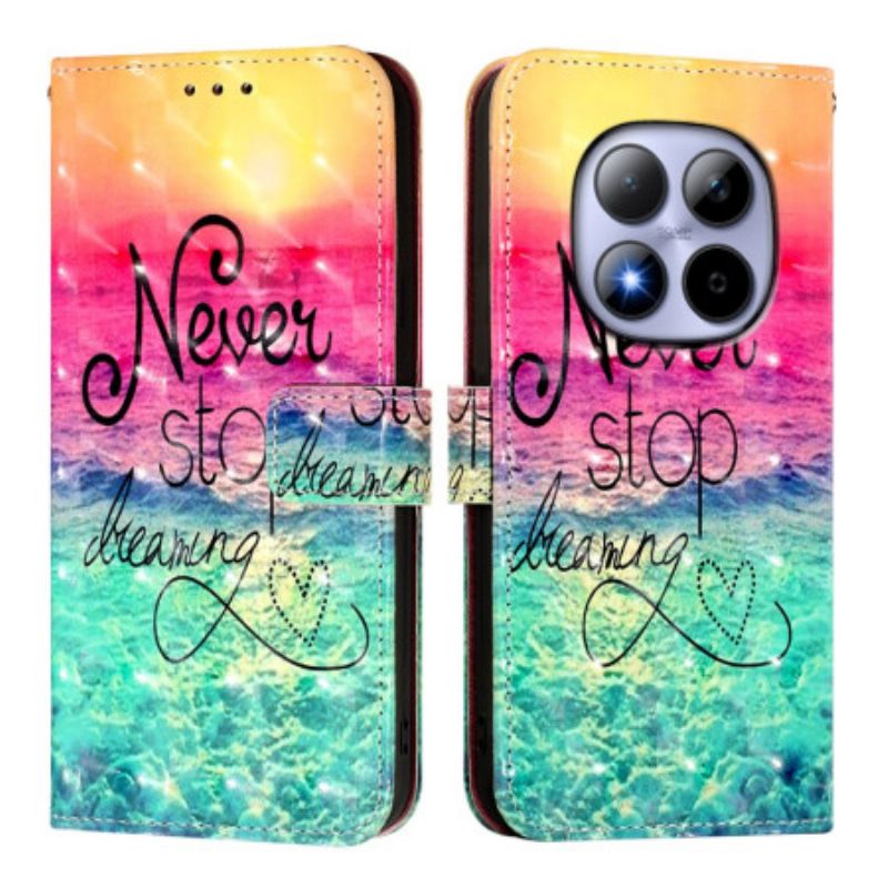 Etui Folio Xiaomi Redmi Note 15 Pro 5g Nigdy Nie Przestawaj Marzyć