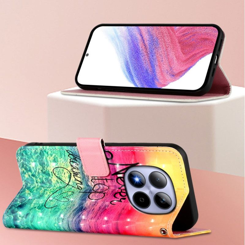 Etui Folio Xiaomi Redmi Note 15 Pro 5g Nigdy Nie Przestawaj Marzyć