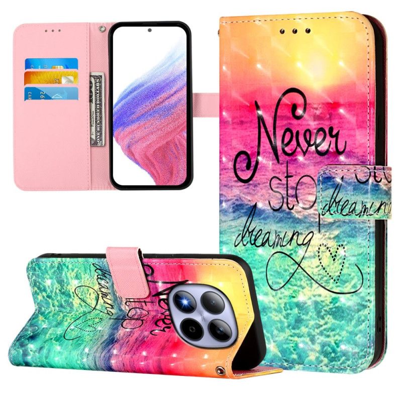 Etui Folio Xiaomi Redmi Note 15 Pro 5g Nigdy Nie Przestawaj Marzyć