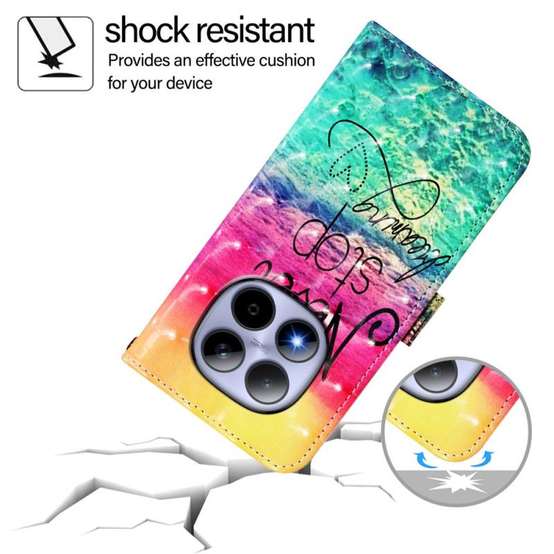 Etui Folio Xiaomi Redmi Note 15 Pro 5g Nigdy Nie Przestawaj Marzyć