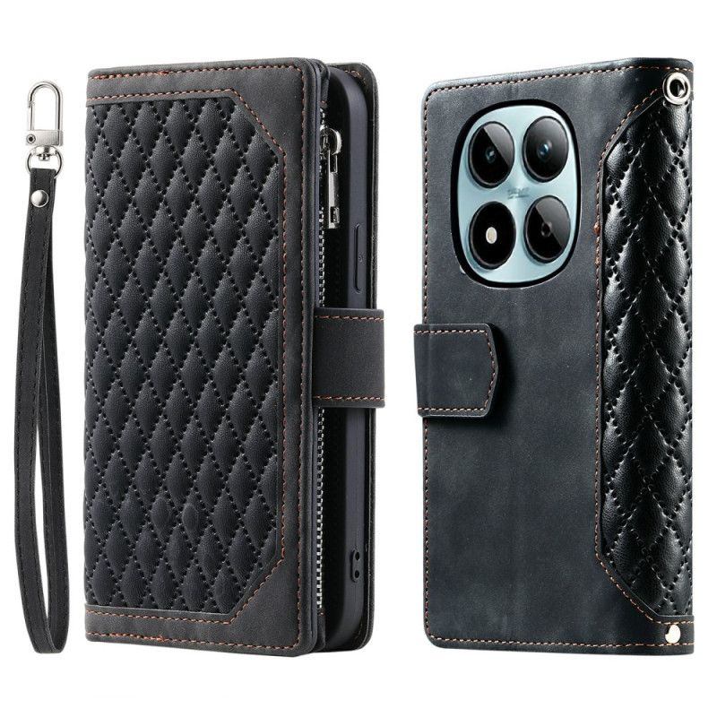 Etui Folio Xiaomi Redmi Note 15 Pro 5g Pikowane Retro Projekt