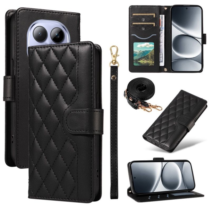 Etui Folio Xiaomi Redmi Note 15 Pro 5g Pikowane Z Paskami