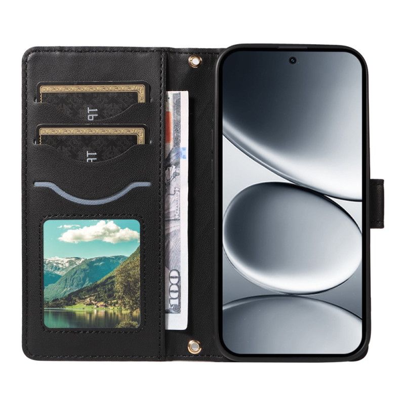 Etui Folio Xiaomi Redmi Note 15 Pro 5g Pikowane Z Paskami