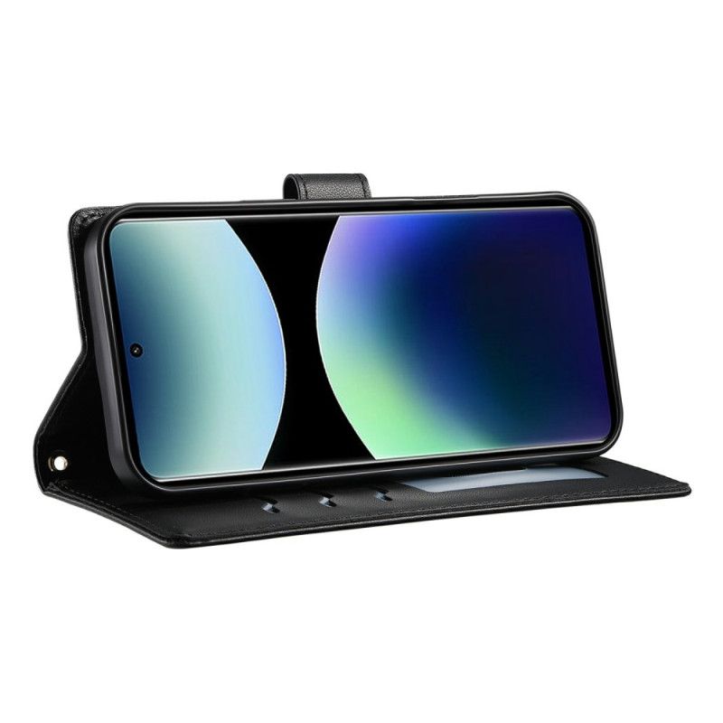 Etui Folio Xiaomi Redmi Note 15 Pro 5g Pikowane Z Paskami Etui Ochronne