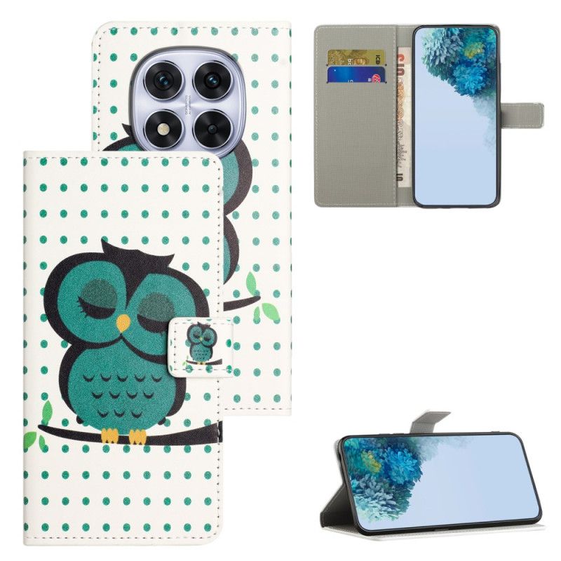 Etui Folio Xiaomi Redmi Note 15 Pro 5g Śpiąca Sowa