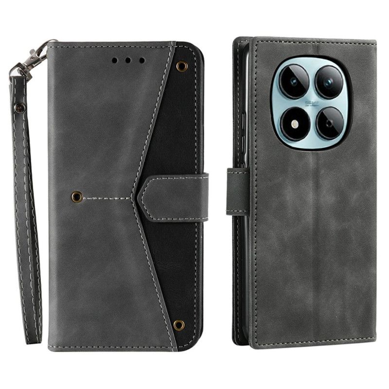 Etui Folio Xiaomi Redmi Note 15 Pro 5g Styl Retro Z Paskiem