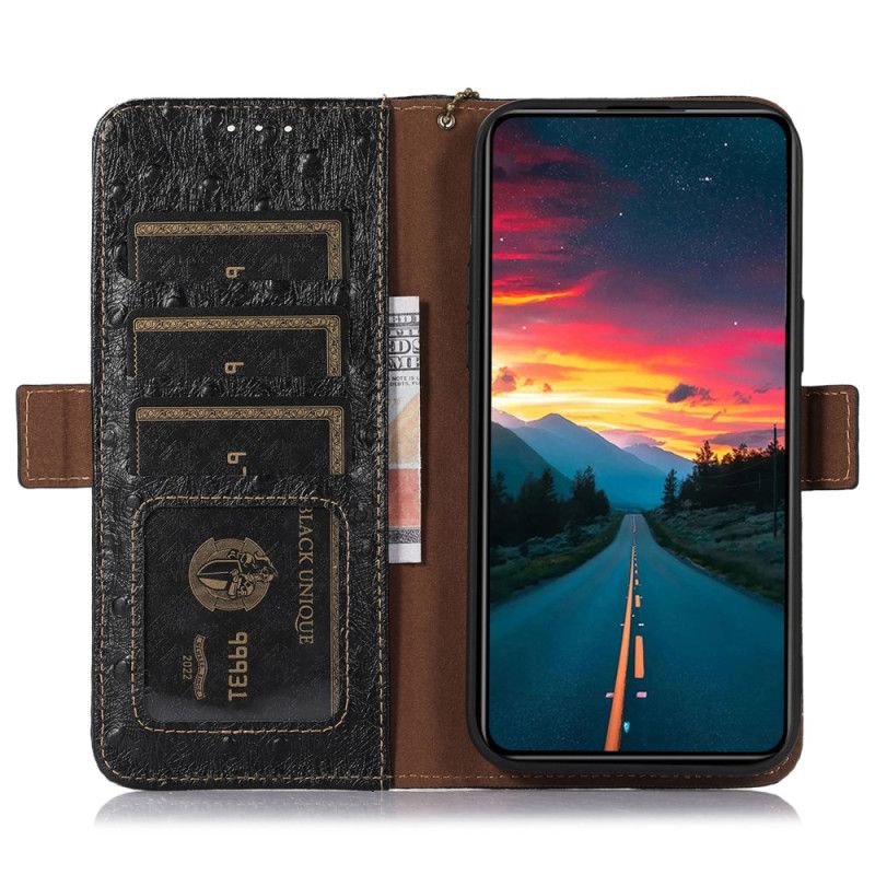 Etui Folio Xiaomi Redmi Note 15 Pro 5g Teksturowana Skóra Naturalna