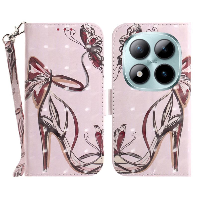 Etui Folio Xiaomi Redmi Note 15 Pro 5g Wysokie Obcasy Z Paseczkami Etui Ochronne