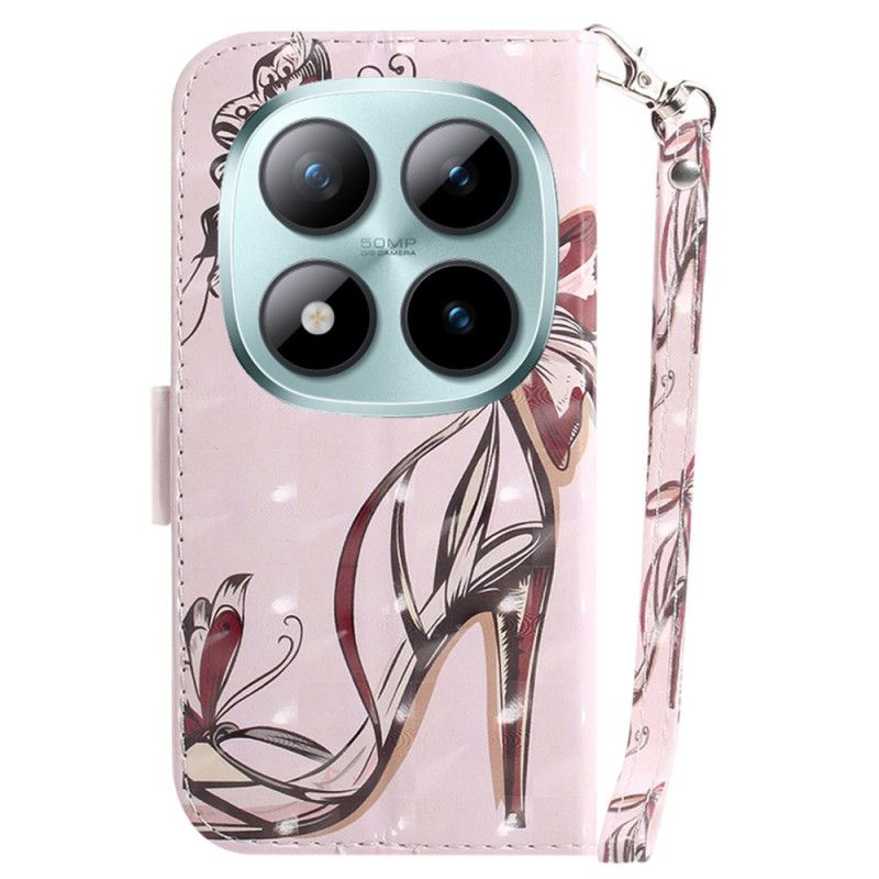 Etui Folio Xiaomi Redmi Note 15 Pro 5g Wysokie Obcasy Z Paseczkami Etui Ochronne