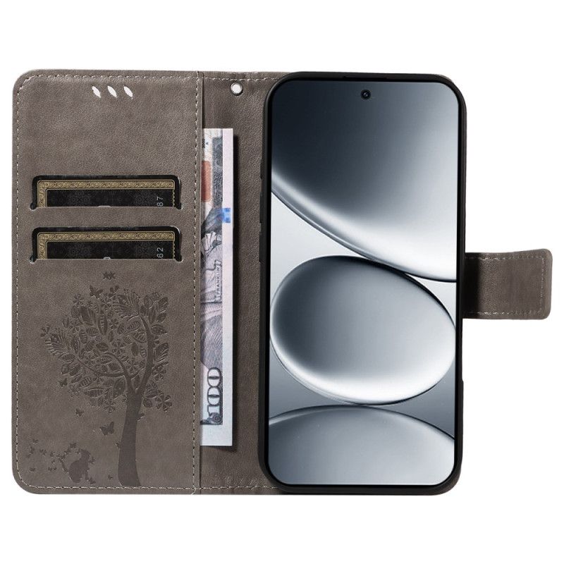 Etui Folio Xiaomi Redmi Note 15 Pro 5g Wzór Kota I Drzewa