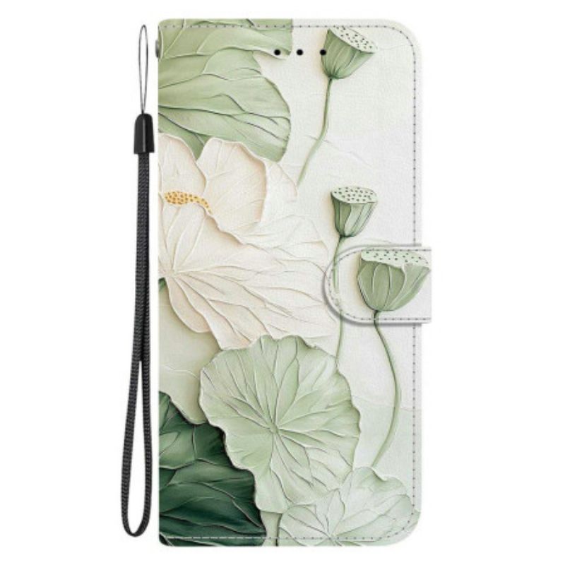 Etui Folio Xiaomi Redmi Note 15 Pro 5g Wzór Lotosu Etui Ochronne