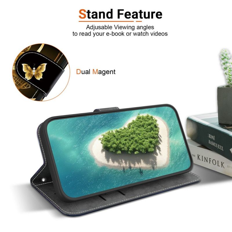 Etui Folio Xiaomi Redmi Note 15 Pro 5g Złoty Kwiat