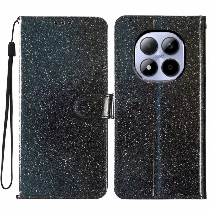 Skórzany Futerał Xiaomi Redmi Note 15 Pro 5g Etui Na Telefon Cekiny