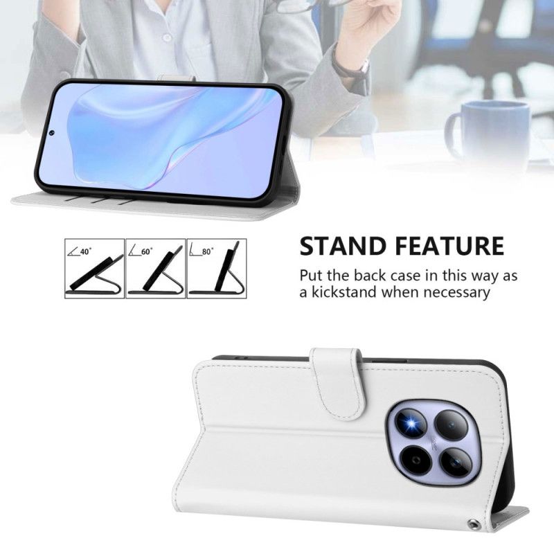 Skórzany Futerał Xiaomi Redmi Note 15 Pro 5g Etui Na Telefon Gładka Skóra Ekologiczna