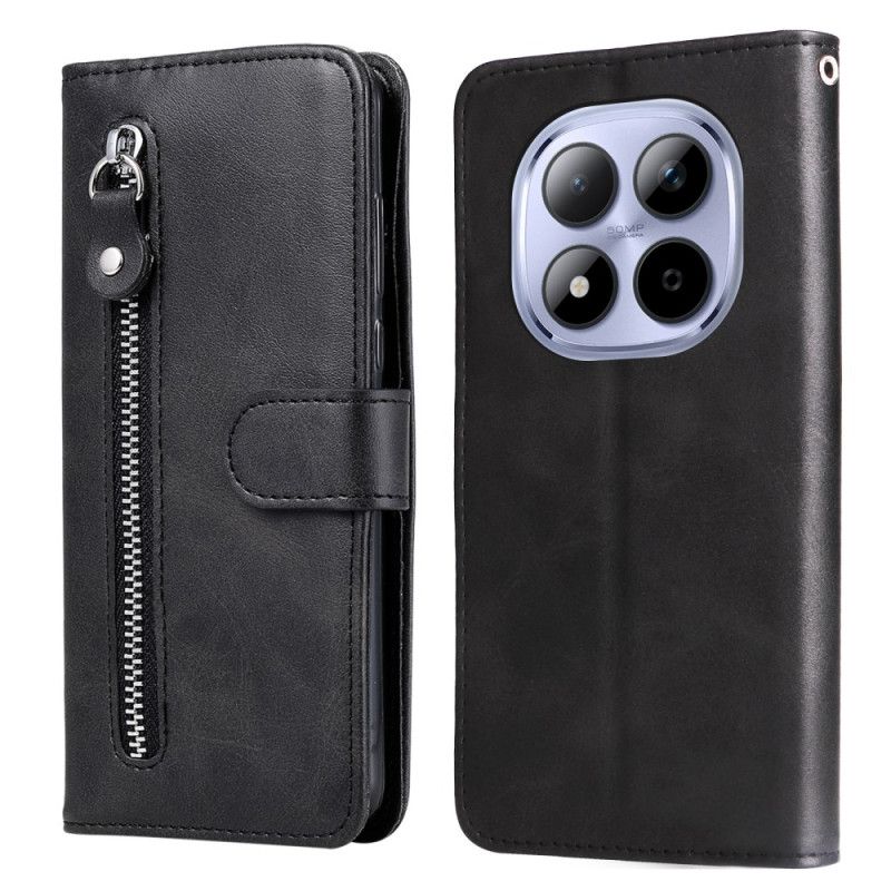 Skórzany Futerał Xiaomi Redmi Note 15 Pro 5g Etui Na Telefon Kieszeń Na Zamek