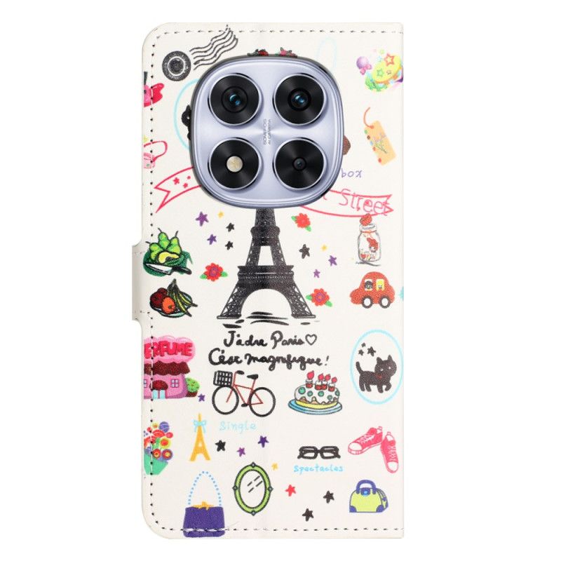 Skórzany Futerał Xiaomi Redmi Note 15 Pro 5g Etui Na Telefon Kocham Paryż