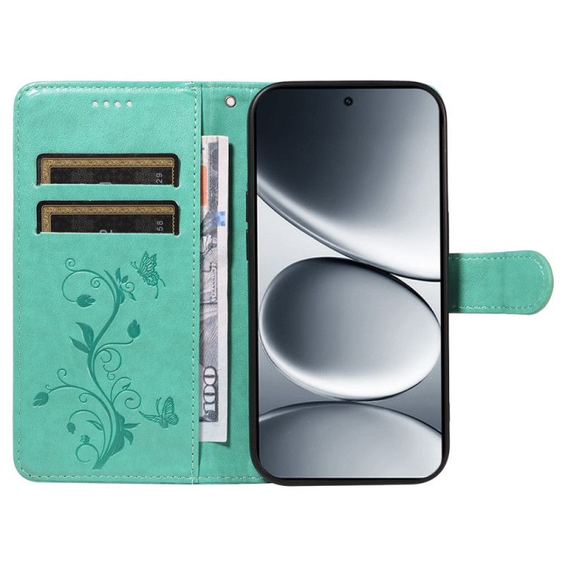 Skórzany Futerał Xiaomi Redmi Note 15 Pro 5g Etui Na Telefon Kwiatowy