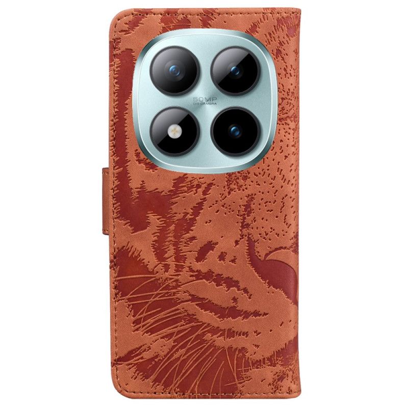 Skórzany Futerał Xiaomi Redmi Note 15 Pro 5g Etui Na Telefon Nadruk Tygrysa