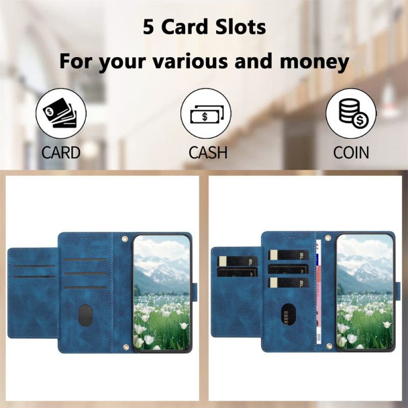 Skórzany Futerał Xiaomi Redmi Note 15 Pro 5g Etui Na Telefon Portfel Na 5 Kart