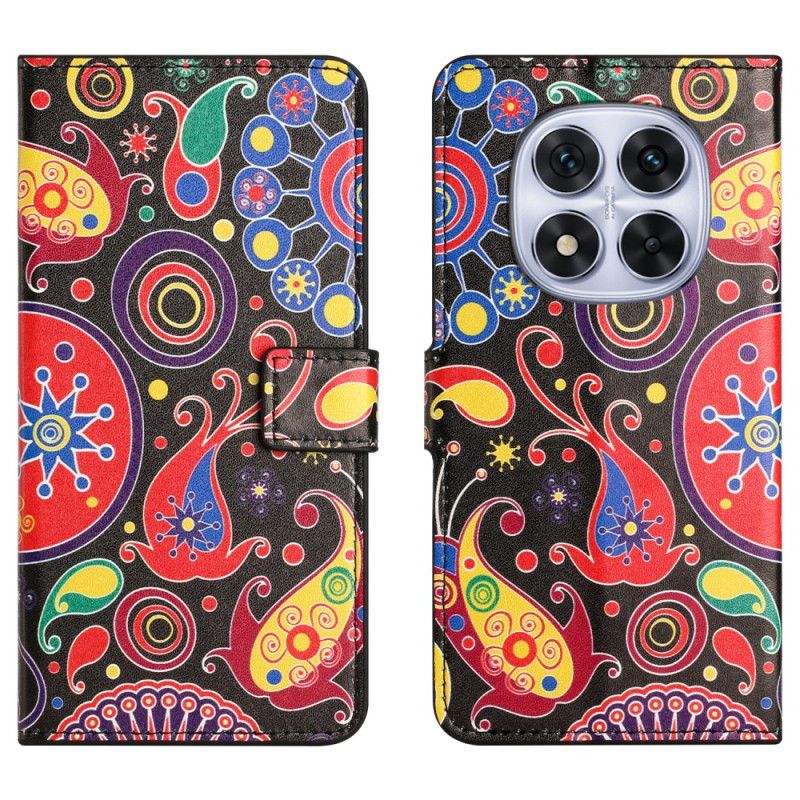 Skórzany Futerał Xiaomi Redmi Note 15 Pro 5g Etui Na Telefon Wzór Galaktyki