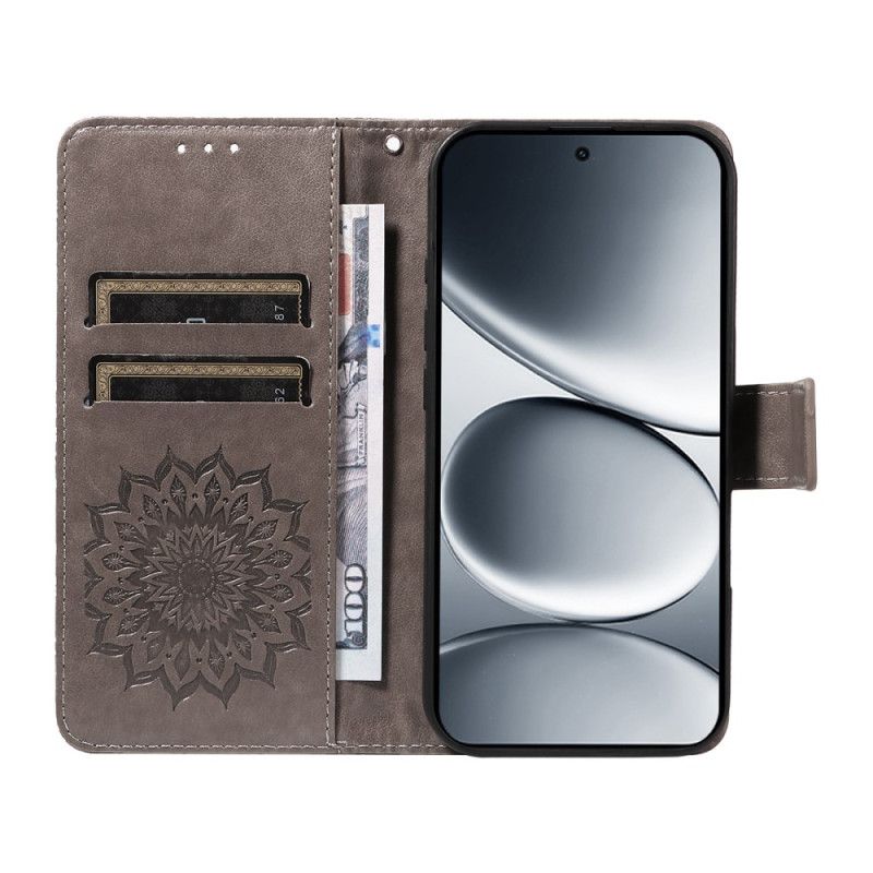 Skórzany Futerał Xiaomi Redmi Note 15 Pro 5g Etui Na Telefon Wzór Słonecznika