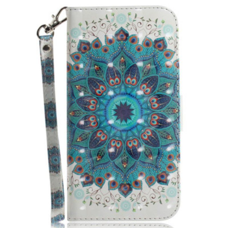 Etui Folio do Honor Magic 5 Lite z Łańcuch Paskowata Mandala