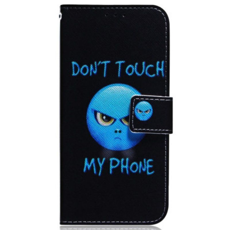 Etui Folio do Honor Magic 5 Lite z Łańcuch Smycz Emoji Telefon