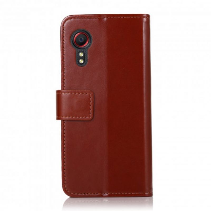 Etui Folio Do Samsung Galaxy Xcover 5 Trójkolorowy Efekt Skóry