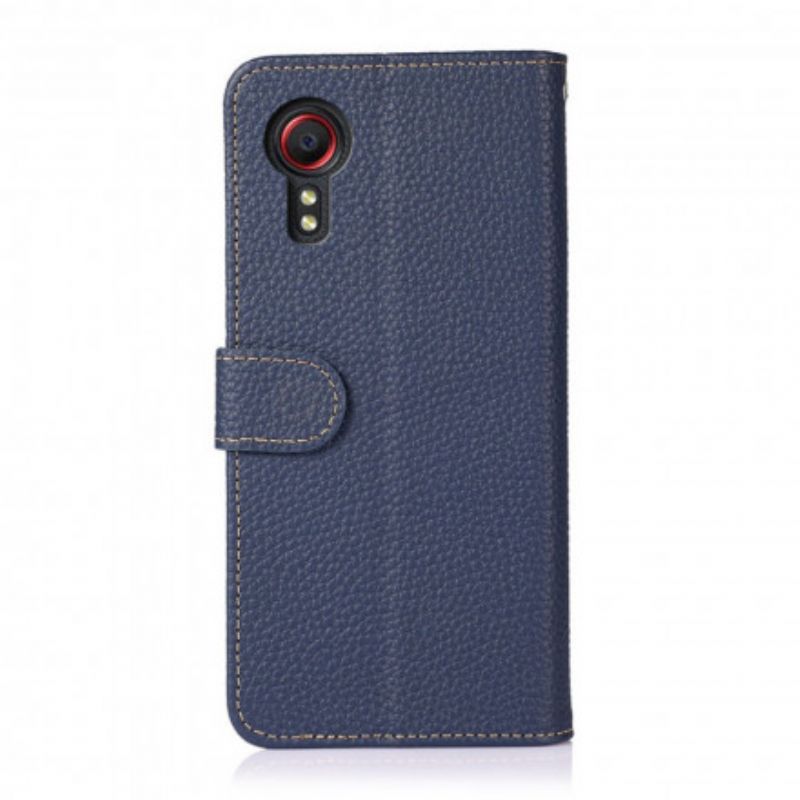 Etui Folio Samsung Galaxy Xcover 5 Khazneh Lychee Leather