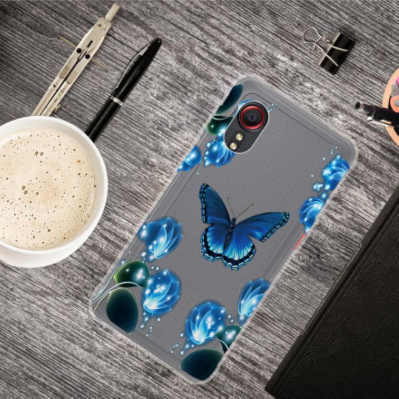 Etui Samsung Galaxy Xcover 5 Luksusowy Motyl Etui Ochronne