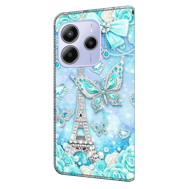 Etui Folio Do Xiaomi Redmi Note 14 4g Cenna Wieża Eiffla