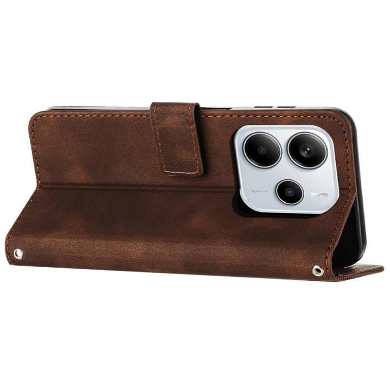 Etui Folio Do Xiaomi Redmi Note 14 4g Geometryczne Linie Z Paskiem