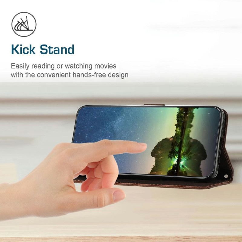 Etui Folio Do Xiaomi Redmi Note 14 4g Geometryczne Linie Z Paskiem