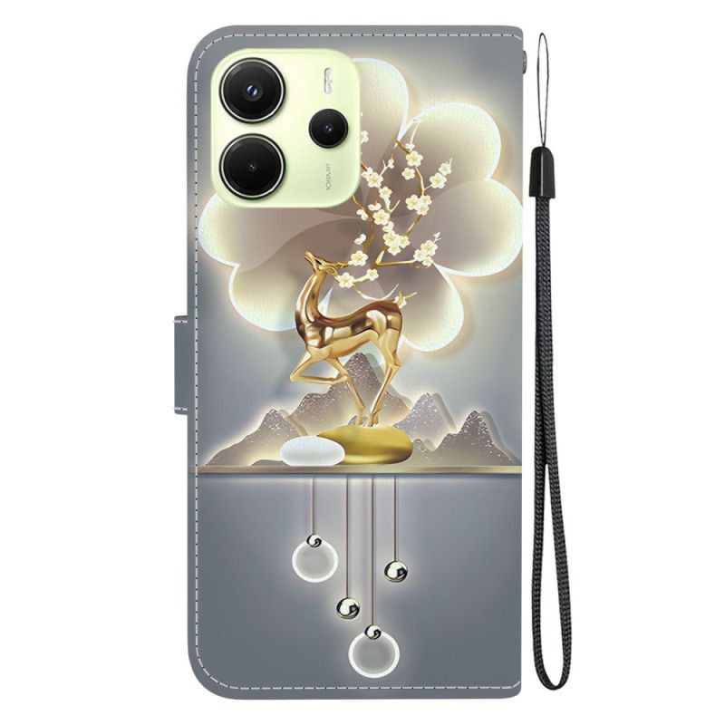 Etui Folio Do Xiaomi Redmi Note 14 4g Jeleń