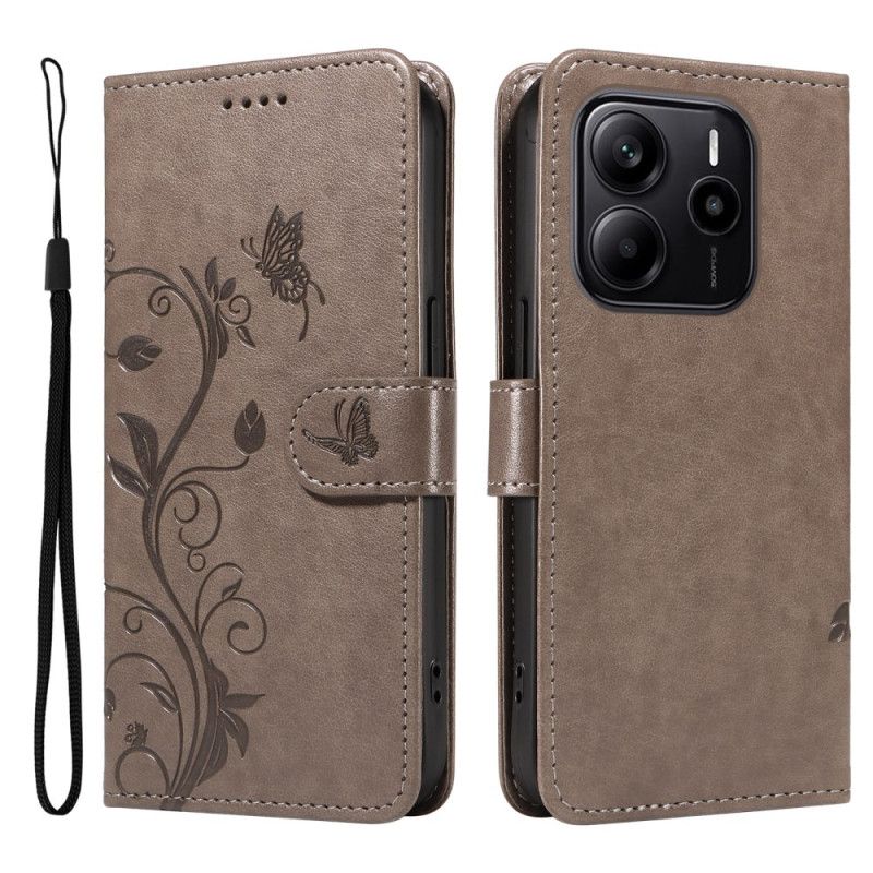 Etui Folio Do Xiaomi Redmi Note 14 4g Kwiatowe Wzory