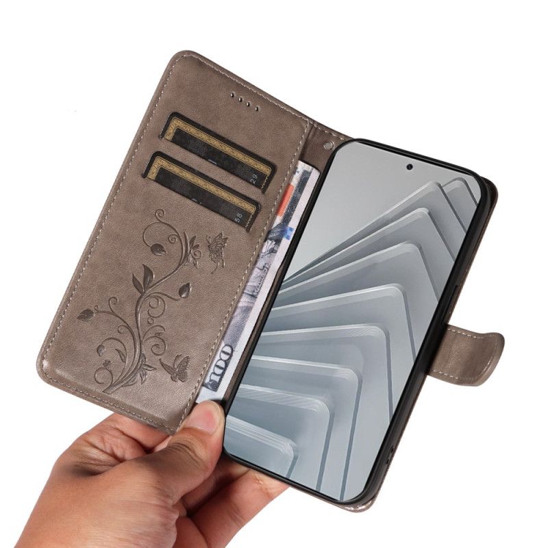 Etui Folio Do Xiaomi Redmi Note 14 4g Kwiatowe Wzory