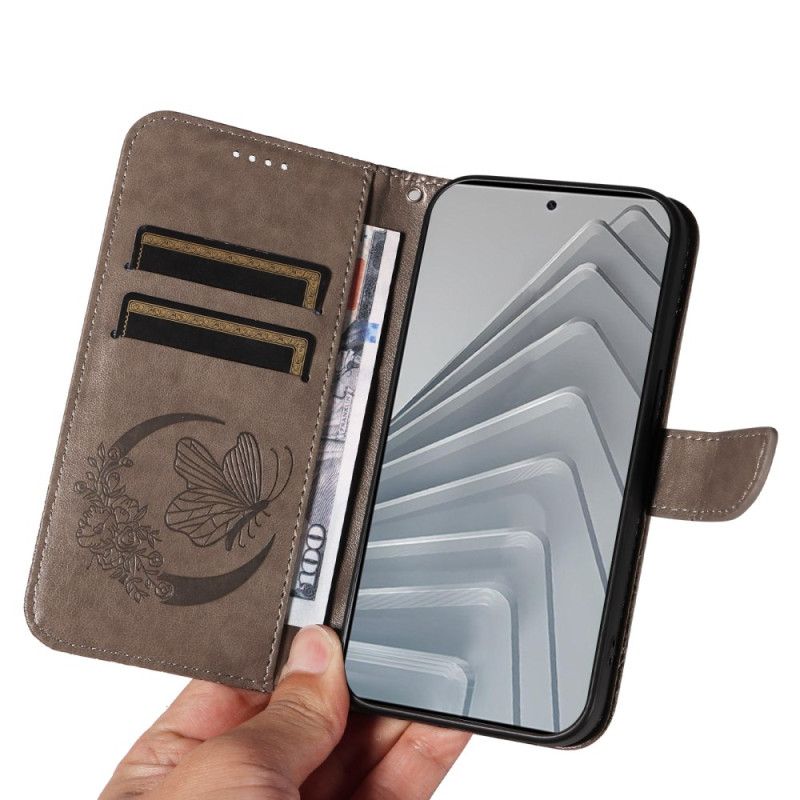 Etui Folio Do Xiaomi Redmi Note 14 4g Nadruk Motyli