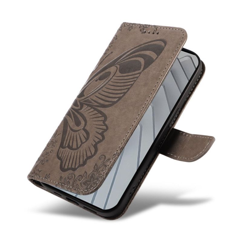 Etui Folio Do Xiaomi Redmi Note 14 4g Nadruk Motyli