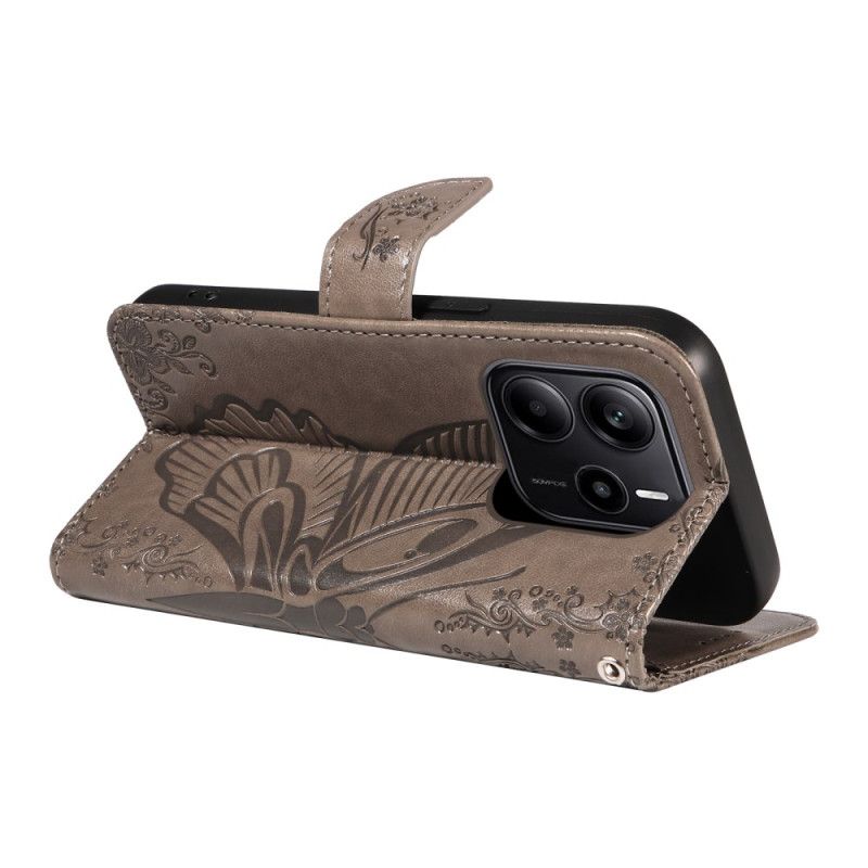 Etui Folio Do Xiaomi Redmi Note 14 4g Nadruk Motyli