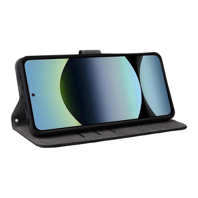 Etui Folio Do Xiaomi Redmi Note 14 4g Ochrona Rfid Efekt Zamszu Z Paskiem