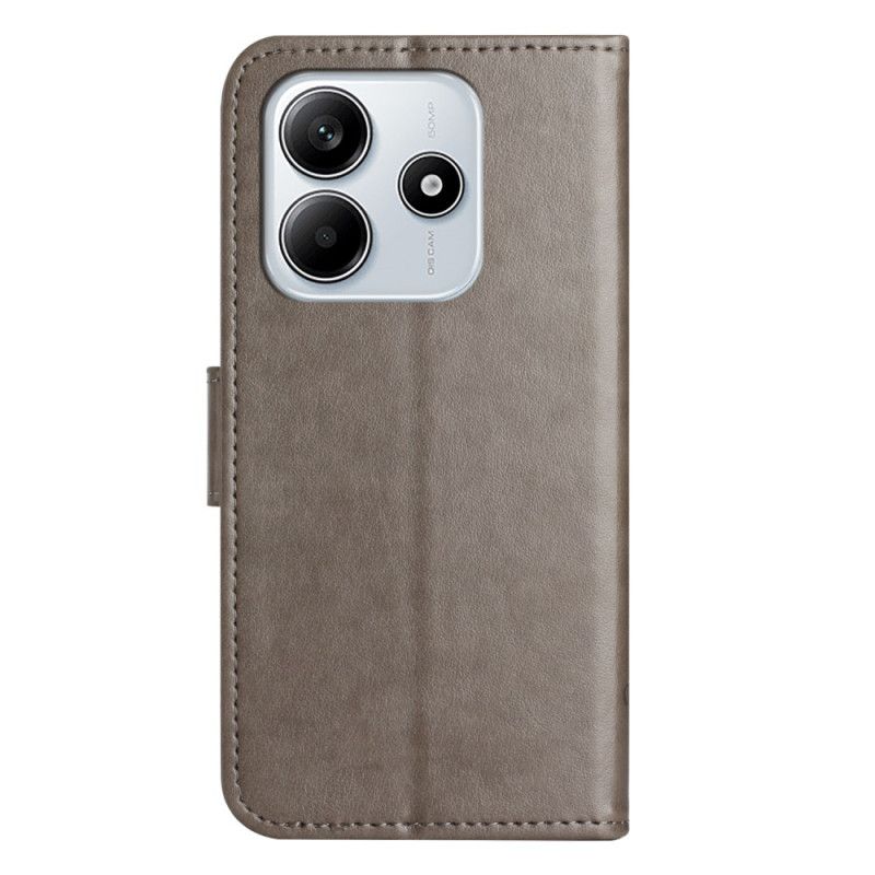 Etui Folio Do Xiaomi Redmi Note 14 4g Wzór Kwiatowy