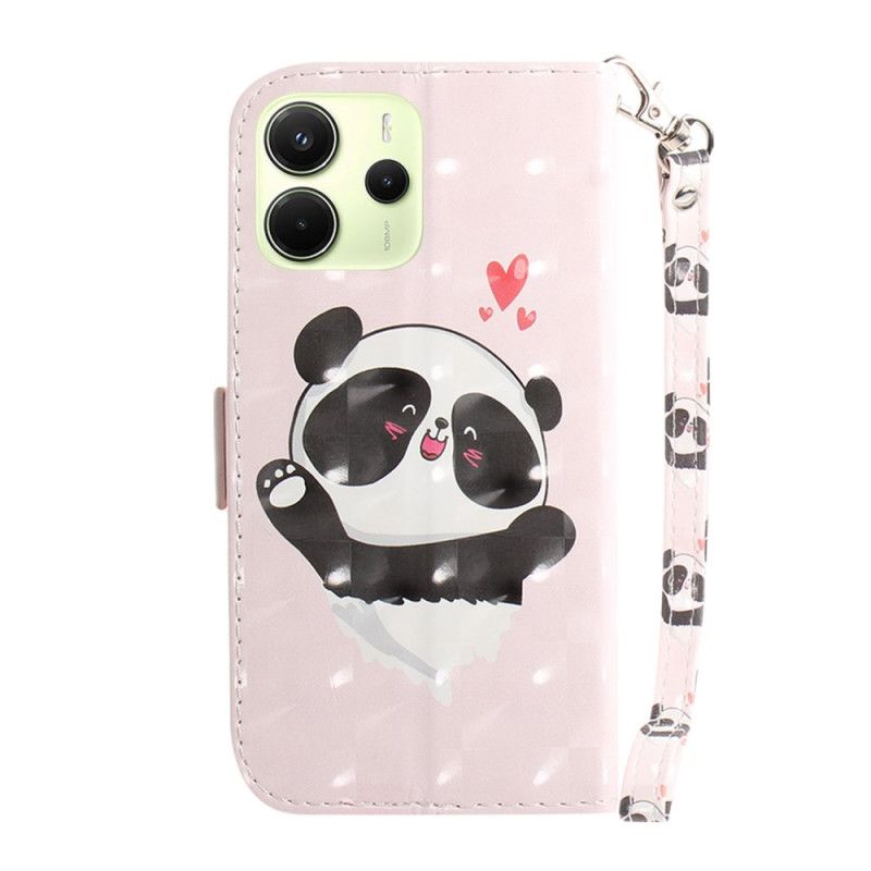 Etui Folio Do Xiaomi Redmi Note 14 4g Zakochana Panda Z Paskiem