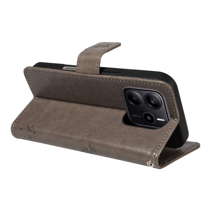 Etui Folio Xiaomi Redmi Note 14 4g Drzewo I Kot Etui Ochronne