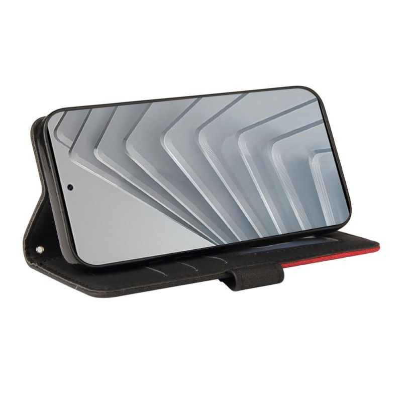 Etui Folio Xiaomi Redmi Note 14 4g Dwukolorowe Faliste Linie Etui Ochronne