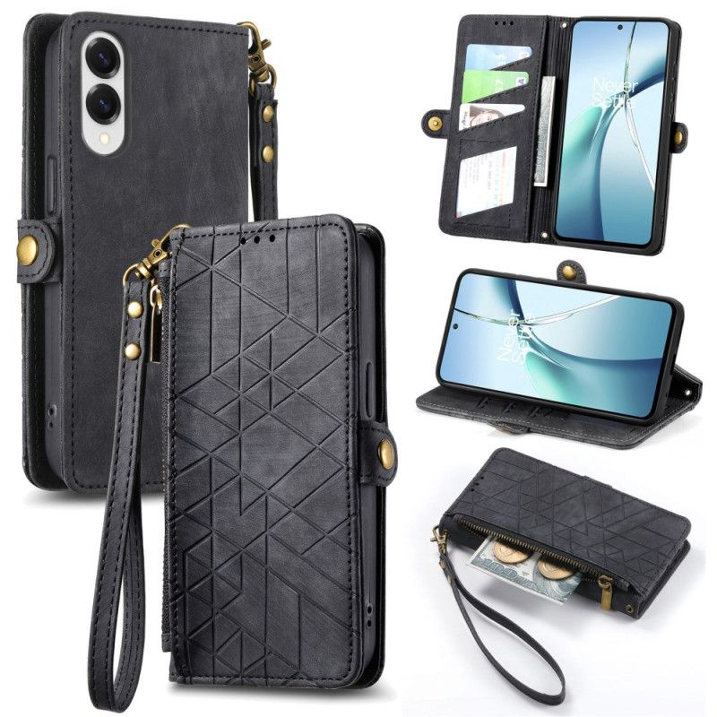 Etui Folio Xiaomi Redmi Note 14 4g Geometryczne Linie Z Paskiem Etui Ochronne