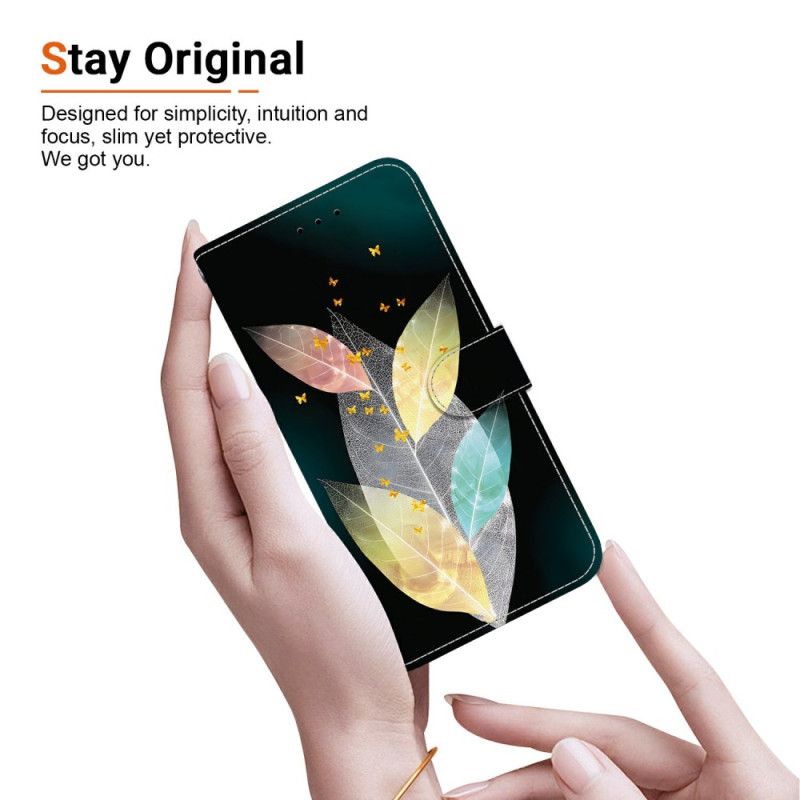 Etui Folio Xiaomi Redmi Note 14 4g Kolorowy Pióra