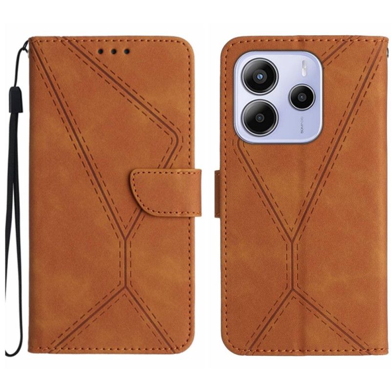 Etui Folio Xiaomi Redmi Note 14 4g Linie I Nadruki