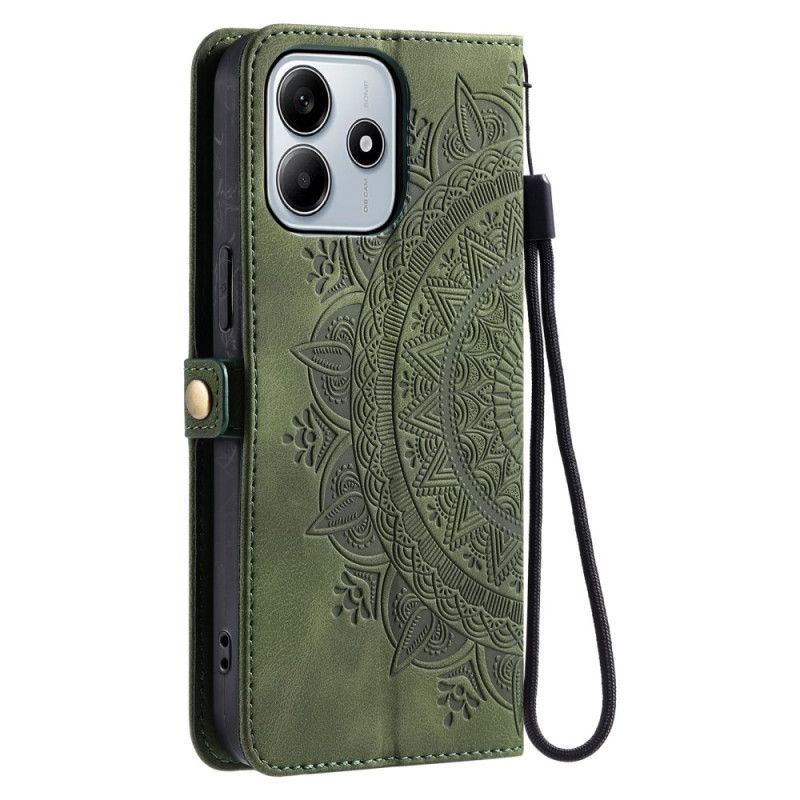 Etui Folio Xiaomi Redmi Note 14 4g Mandala W Słońcu Z Efektem Zamszu Etui Ochronne