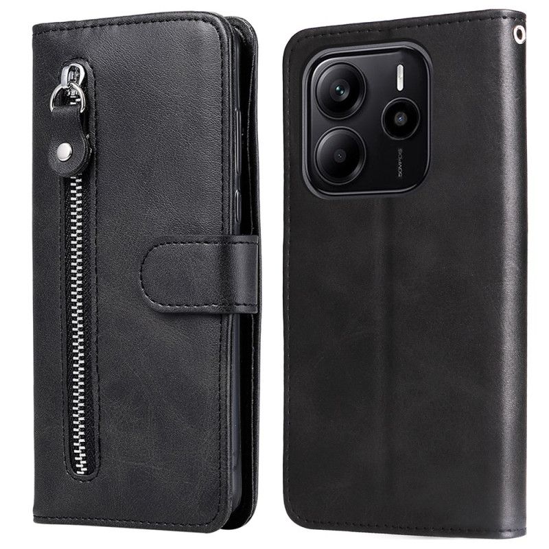 Etui Folio Xiaomi Redmi Note 14 4g Portfel Na Zamek Etui Ochronne