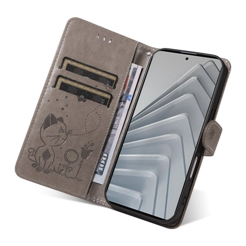 Etui Folio Xiaomi Redmi Note 14 4g Pszczoła I Kot